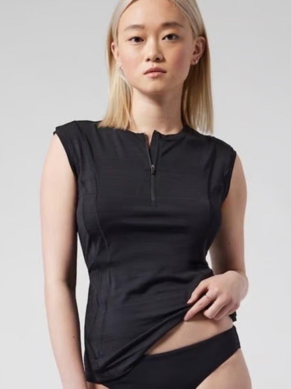 Athleta Navy Black Sleeveless Tank Size Small